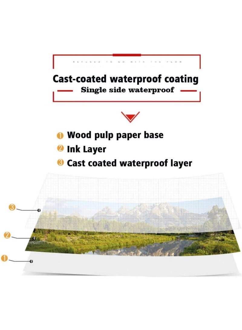 100 Sheets 4X 64R High Glossy Photographic Paper, Printer Photo Paper, Water Resistant and Durable, Suitable for Laser Printer or Copier Printing, Great for Photos, Invitations and Postcards - Image 2