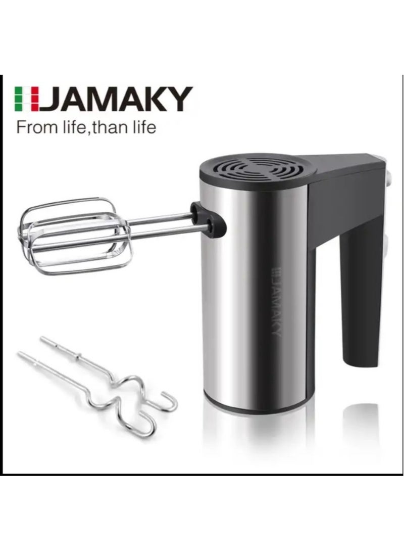 Jamaky Italy مضرب بيض كهربائي من جاماكى استانلس ستيل 500 وات 5 سرعات JMK6006 ايطالي - Image 4