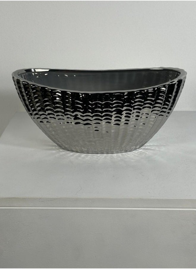 Gulf Flowers Glass Vase Grey  Sophisticated grey glass vase, adds a modern touch to any decor  - Image 2