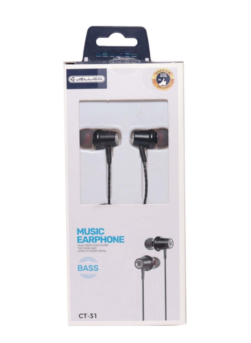 Jellico - Jellico Bass CT-31 Music Earphone Listen to every detail - Image 1