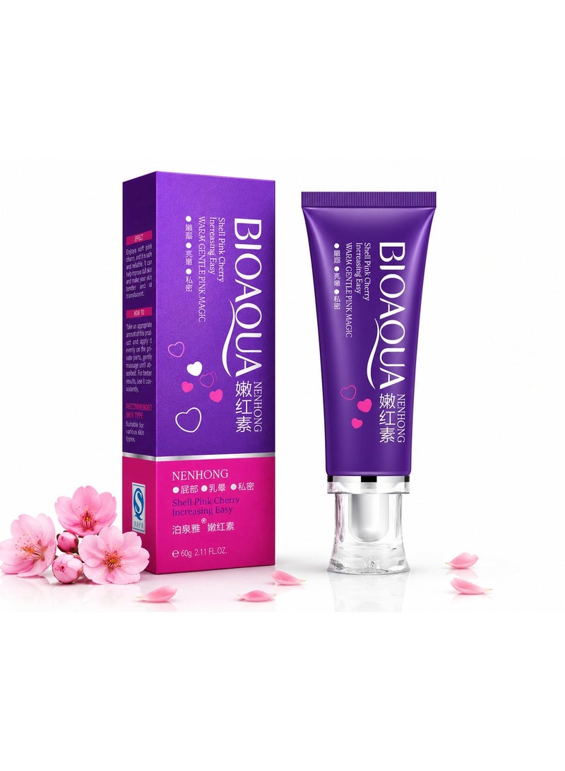BIOAQUA Nenhong Pink Cherry Moisturising Cream Hydrating Body Cream for Dry Rough Skin Soft Smooth Finish Cherry Blossom Extract 60g - Image 1