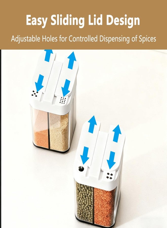 YAFIYGI 4-in-1 Camping Spice Containers Portable Multi Shaker Container for Travel Spices Seasoning Kit and Mini Organizer Set Salt and Pepper Jars for Camp Cooking and Traveling Essentials - Image 4