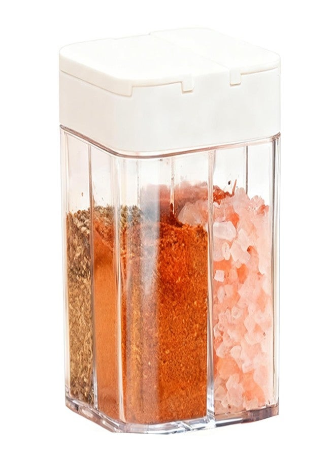 YAFIYGI 4-in-1 Camping Spice Containers Portable Multi Shaker Container for Travel Spices Seasoning Kit and Mini Organizer Set Salt and Pepper Jars for Camp Cooking and Traveling Essentials - Image 1