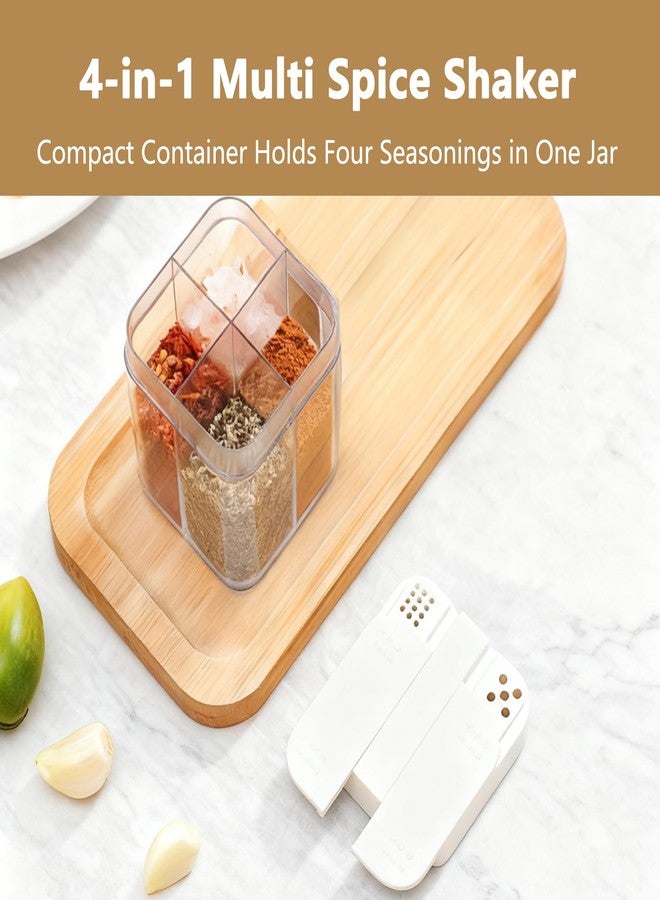 YAFIYGI 4-in-1 Camping Spice Containers Portable Multi Shaker Container for Travel Spices Seasoning Kit and Mini Organizer Set Salt and Pepper Jars for Camp Cooking and Traveling Essentials - Image 3