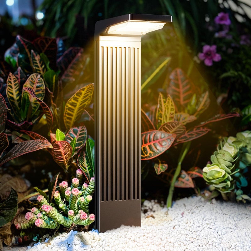 COXSENI Solar Pathway Lights Outdoor 4Pack, Bright 60LED Solar Path Lights Outside Waterproof, Warm & Cool Walkway Lights Solar Powered, Landscape Light for Driveway Lawn Patio Garden Yard - Image 1