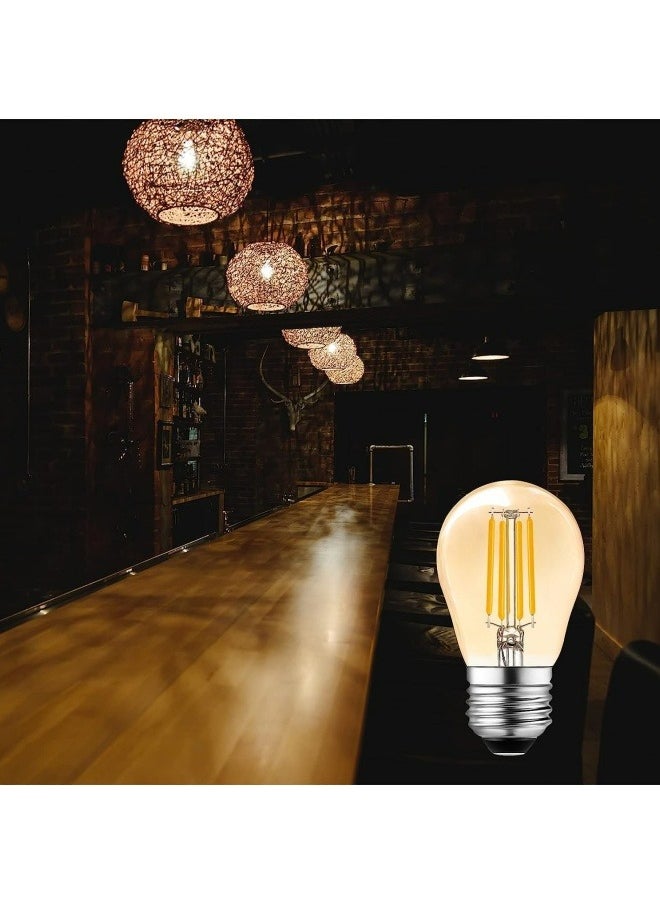 HUA QIANG WANG - 10pcs E27 Edison Bulb, Amber Glass, LED Filament Bulb 4W G45, Warm Light - Image 1