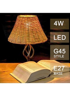 HUA QIANG WANG 10pcs E27 Edison Bulb, Amber Glass, LED Filament Bulb 4W G45, Warm Light  - Image 5