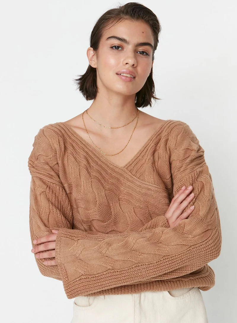 trendyol Puff Sleeve Knitted Sweater