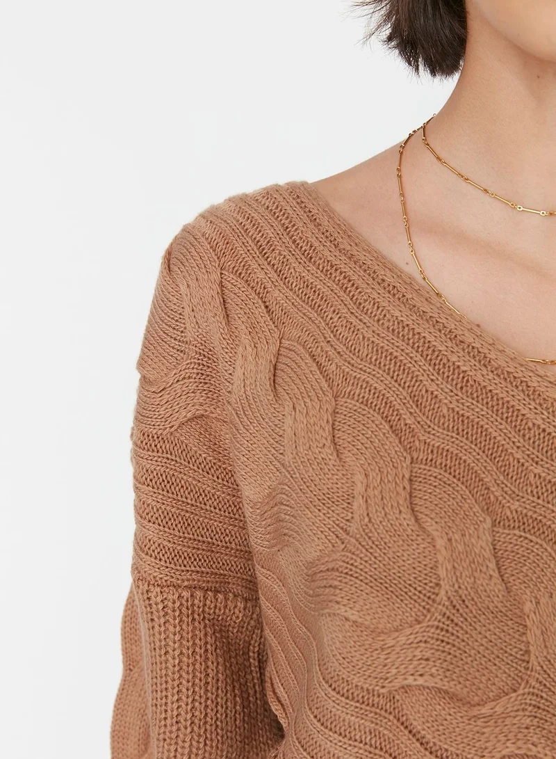 trendyol Puff Sleeve Knitted Sweater