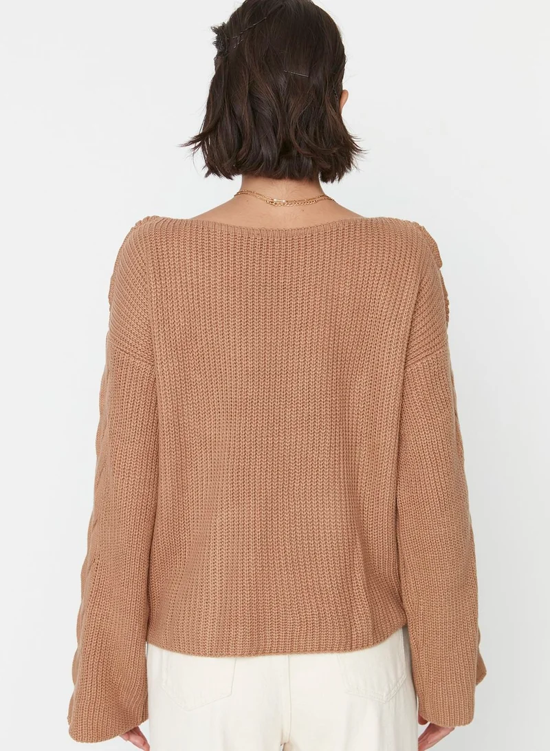 trendyol Puff Sleeve Knitted Sweater