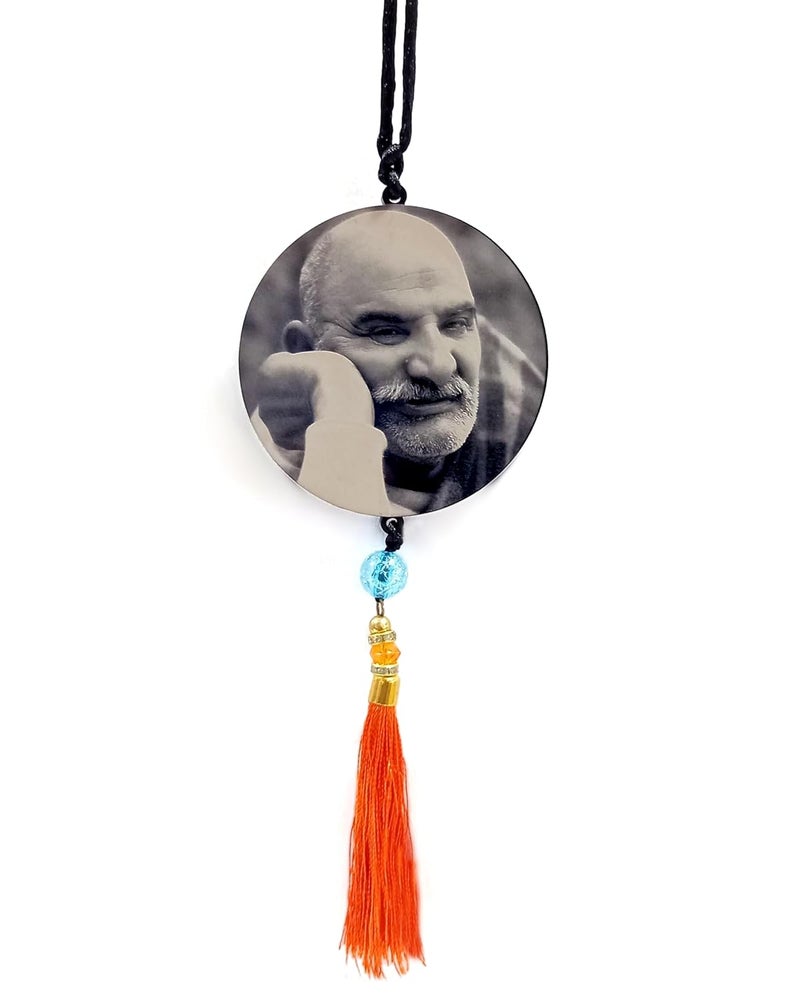 F Studio Neem Karoli Baba Acrylic Car Hanging Ornament, Double Sided, Lejar Ingrevd, Lifetime Printing - Image 1
