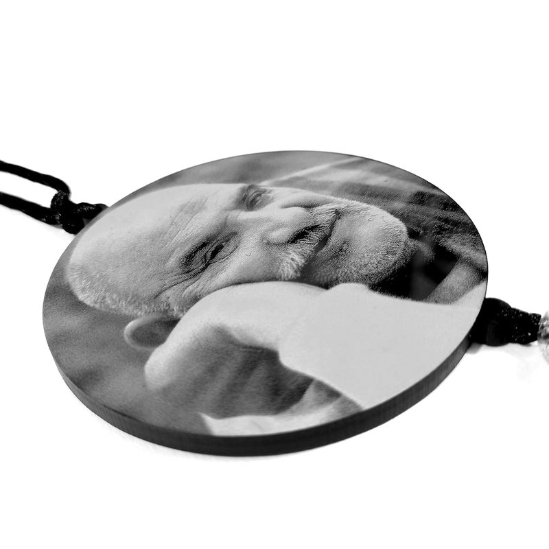 F Studio Neem Karoli Baba Acrylic Car Hanging Ornament, Double Sided, Lejar Ingrevd, Lifetime Printing - Image 5