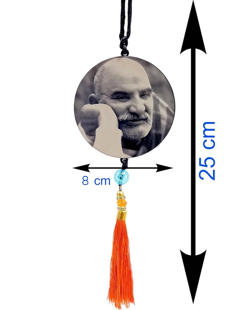 F Studio Neem Karoli Baba Acrylic Car Hanging Ornament, Double Sided, Lejar Ingrevd, Lifetime Printing - Image 3