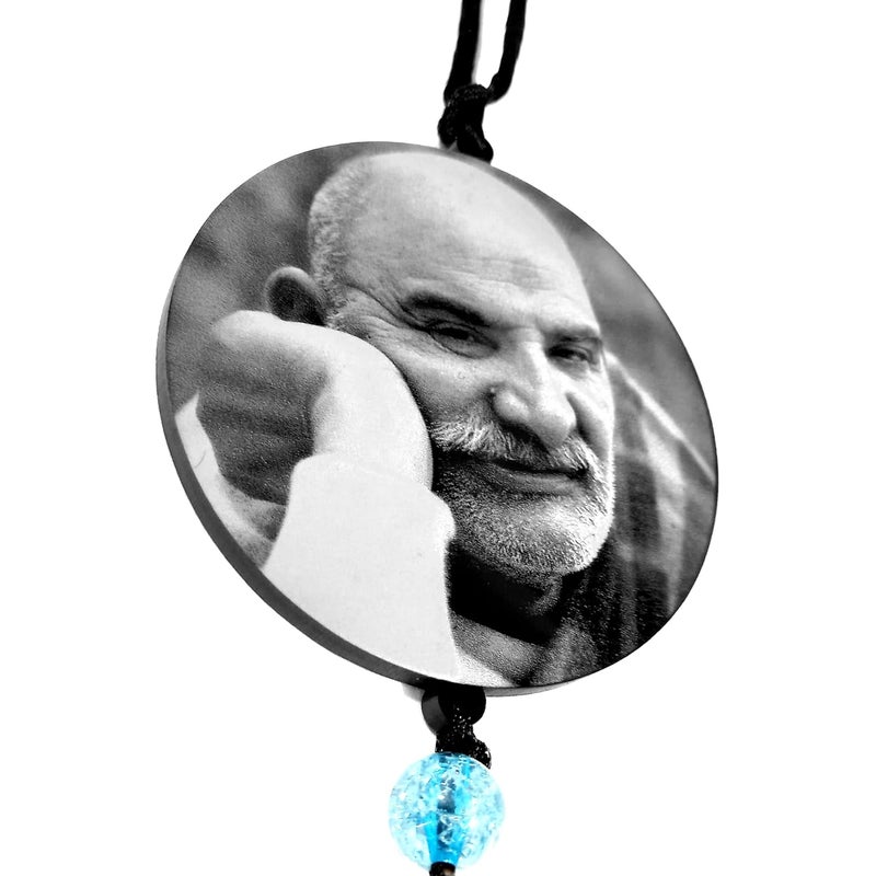 F Studio Neem Karoli Baba Acrylic Car Hanging Ornament, Double Sided, Lejar Ingrevd, Lifetime Printing - Image 4