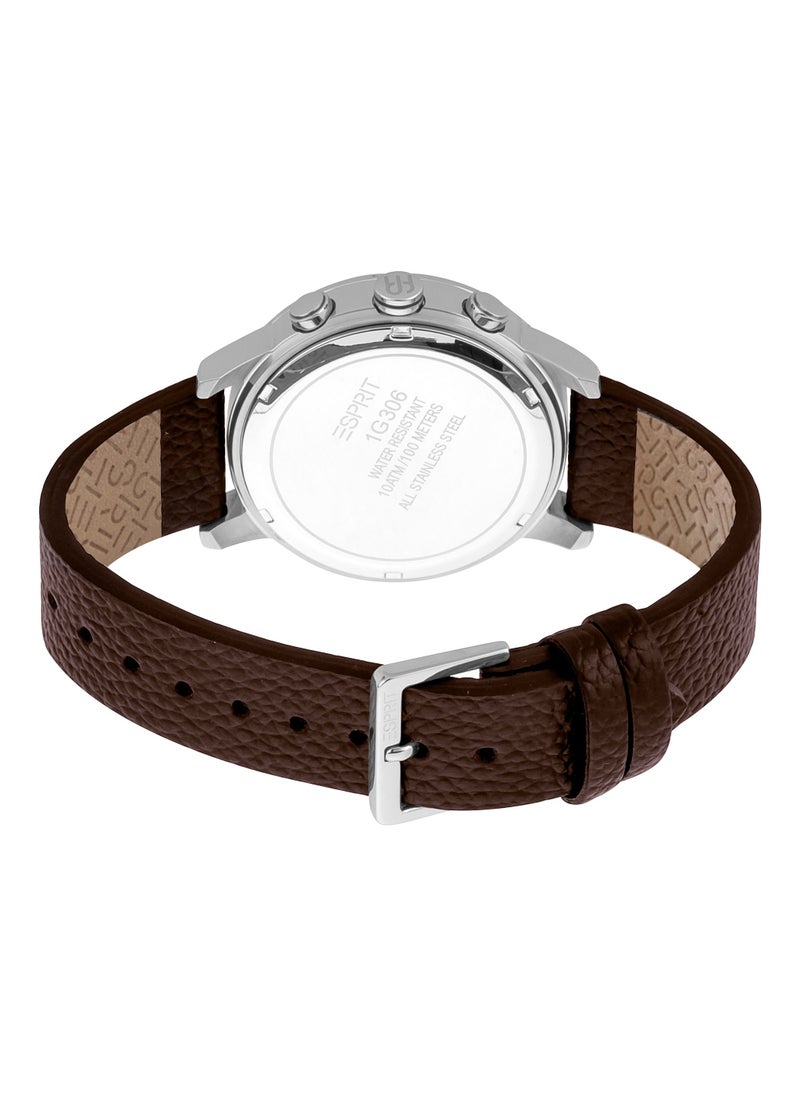 ESPRIT Leather Chronograph Watch ES1G306L0025  - Image 3