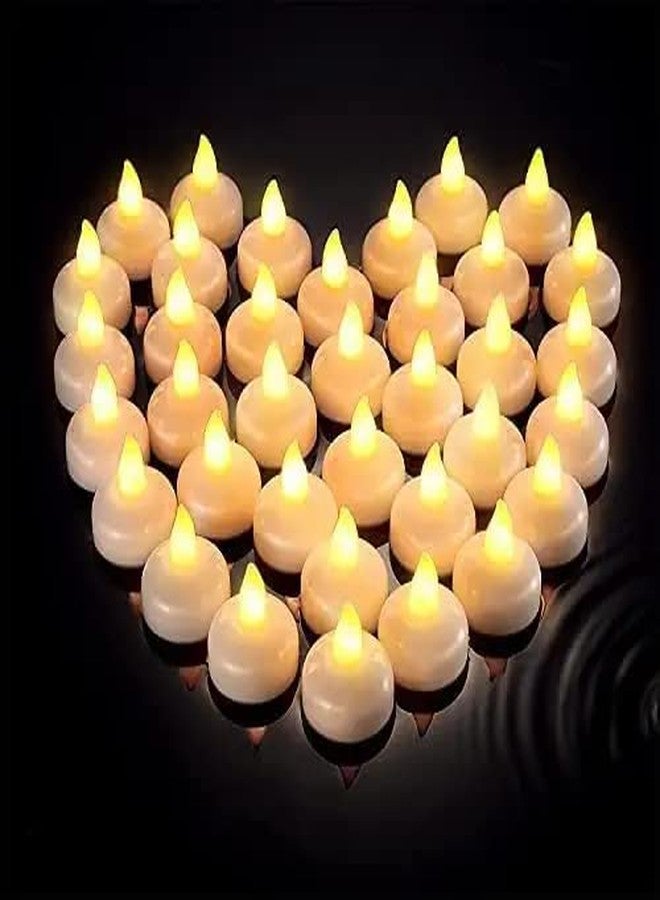 FLUZOV LED Light Diya with Water Sensor - Set of 12 Floating Diyas for Diwali & Home Decoration | No Electricity Needed | Artificial Flameless Tealights - Image 1