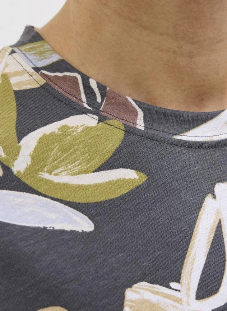 JACK & JONES Printed Crew Neck T-Shirt