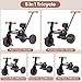 Bobike 5in1 Tricycle for Toddlers 18 Months to 5 Years Old Toddler Bike Kids Tricycle with Push Handle and Backrest Toddler Balance Bike with Easy Assembly for Boys and Girls Grey - Image 4