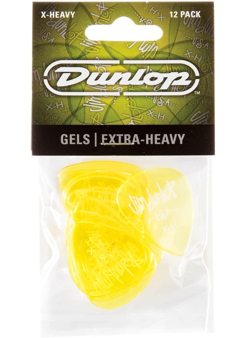 JIM DUNLOP JIM DUNLOP Guitar Picks (24486564012) Pack of 12 Size Extra Heavy Yellow  - Image 2
