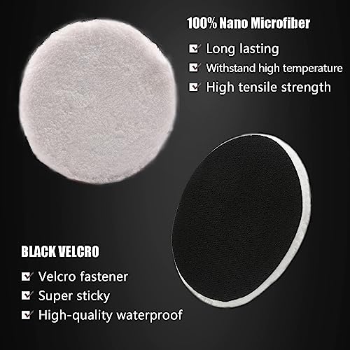 ZFE Buffing Polishing Pads, ZFE 7Pcs 6"(150mm) Waffle Foam Buffing Pads Polishing Pads Wool Pad Kit for 6Inch Backing Plate RO/DA/GA Car Polisher Boat Compounding, Polishing and Waxing - Image 5