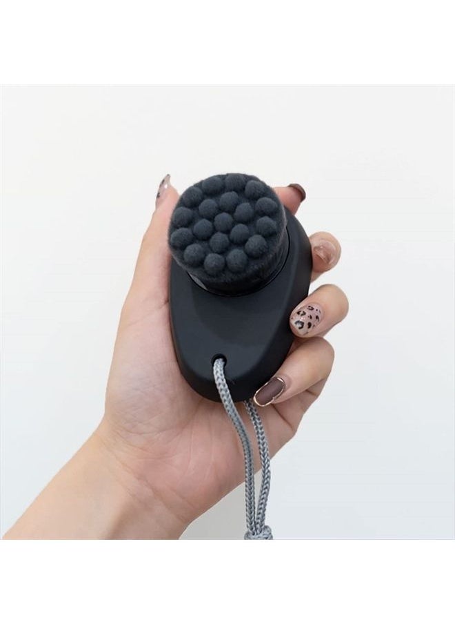 Leeshine - 2 Pack Facial Cleansing Brushes - Double-Sided Face Scrubber for Deep Pore Cleansing and Exfoliation, Silicone & Soft Bristle Sides (Black & Black) - Image 1
