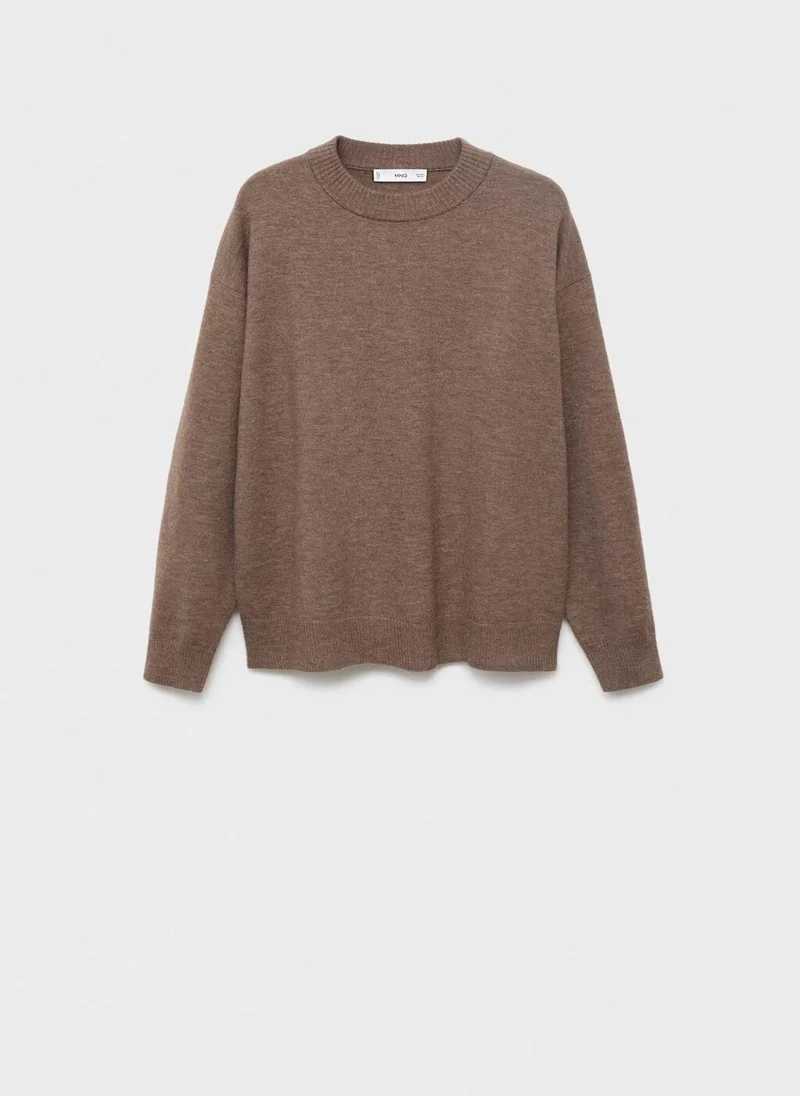 MANGO Oversized sweater with ribbed trim