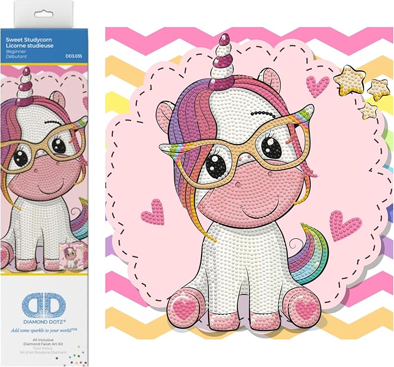 DIAMOND DOTZ Â® - Sweet Studycorn Diamond Painting Artwork Kit Diamond Painting Kits, Diamond Art Kits for Adults, Gem Art, Diamond Art, Kits