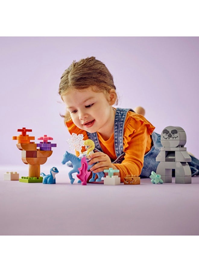 LEGO - 10418 دويبلو ديزني إلسا و بروني في غابة السحر Fantasy لبناء لعبة للأطفال بعمر سنتين فما فوق، مع 4 شخصيات منFrozen 2 (31 قطعة) - Image 1