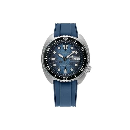 INO Design StrapXPro(STX1A) 22mm Watch Bands Men's Rubber Curved-end Watch Strap Replacement for Seiko Prospex Turtle & King Turtle Automatic Dive Watch SRP773, SRP775, SRP777, SPRA21, SRPE03, SRPE05, etc. (Navy Blue with Silver Clasp) - Image 5