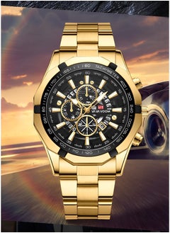 REOCLE Men's Watches with Stainless Steel Strap & Date Function & Daily Waterproof & Chronograph Function Mechanical Skeleton Automatic Wrist Watch  - Image 3