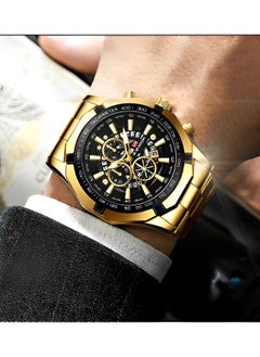 REOCLE Men's Watches with Stainless Steel Strap & Date Function & Daily Waterproof & Chronograph Function Mechanical Skeleton Automatic Wrist Watch  - Image 2