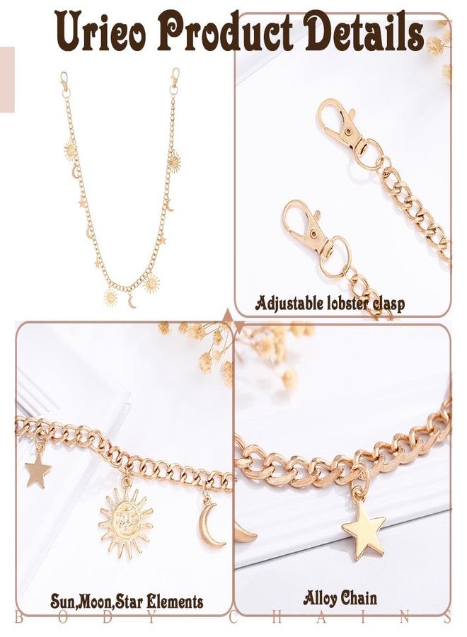 Urieo Punk Sun Jeans Pants Moon Pendant Gold Wallet Chains Star Goth Metal Hip Hop Pocket Chain for Women - Image 4