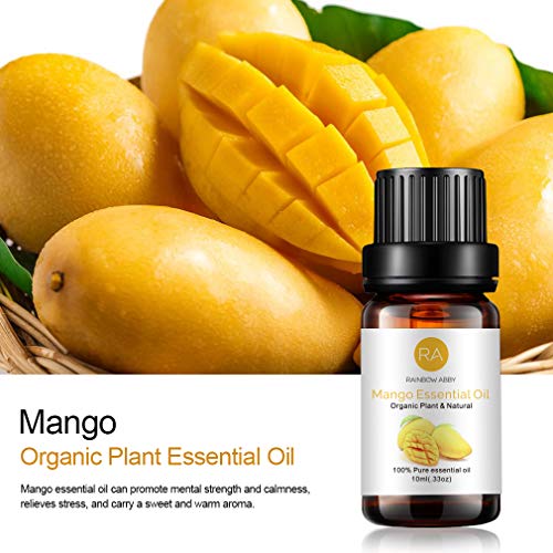Rainbow Abby Mango Essential Oil, 100% Pure Organic Natural Aromatherapy Mango Oil for Diffuser, Massage, Yoga, Meditation, Bath, Skin Care (10ml) - Image 2