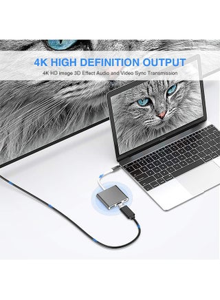 USB C to HDMI Adapter - 4K Multiport AV Converter (No Need Power) Video and Audio Sync Screen Connector for iPhone/MacBook Pro/Air/iPad Pro to HDTV Projector Monitor - view 5