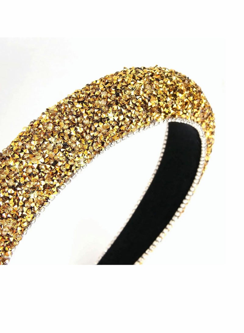 Excefore عصابة رأس مبطنة بأحجار الراين، عصابة رأس لامعة، عصابة رأس عصرية، إكسسوارات شعر للنساء والفتيات، هدايا - Image 4