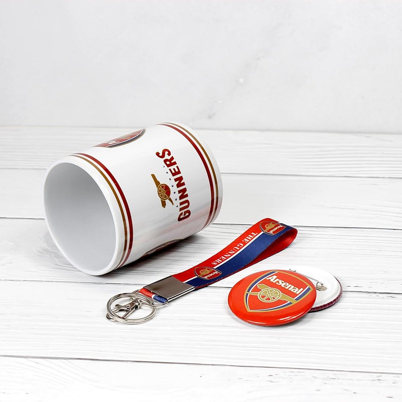 SMIZE Arsenal Gunners Set of Mug Keychain And Badge For Football lover Birthday Anniversary Greetings Gifts - Image 4