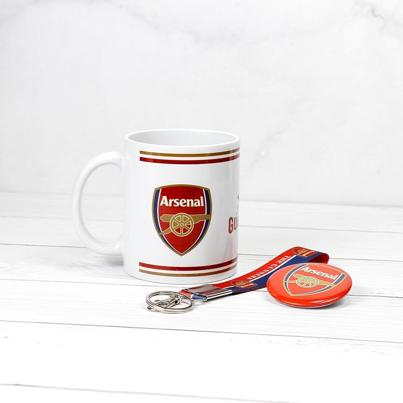 SMIZE Arsenal Gunners Set of Mug Keychain And Badge For Football lover Birthday Anniversary Greetings Gifts - Image 1