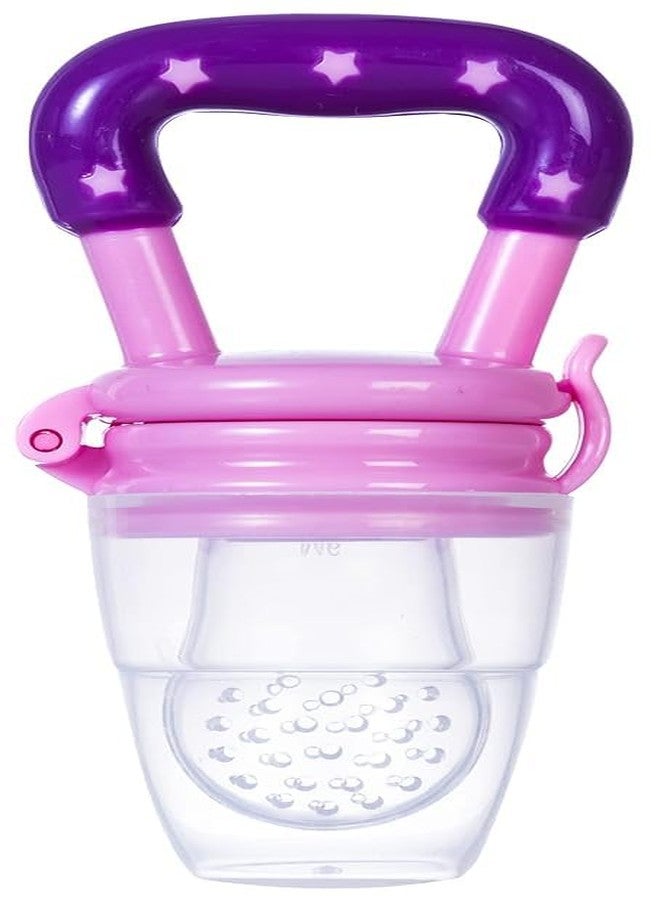 MANUHUT Silicone Food/Fruit Nibbler, Baby Food and Fruit Feeder, BPA Free (Pink) - Image 1