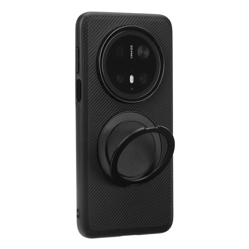 إيروريكس جراب هاتف ذكي من سلسلة Tcy مصنوع من جلد كيفلر مع حامل دوار لهاتف Honor X9C (أسود) - Image 4