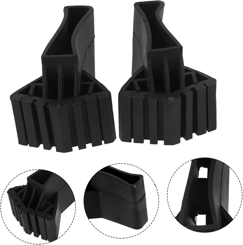 2Pcs Black Non Slip Ladder Feet Covers Durable Anti Skid Protection For Home Use - Image 3