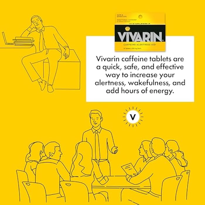 Vivarin, Caffeine Pills, 200mg Caffeine per Dose, Safely and Effectively Helps You Stay Awake, No Sugar, Calories or Hidden Ingredients, Energy Supplement, 16 Tablets - Image 4