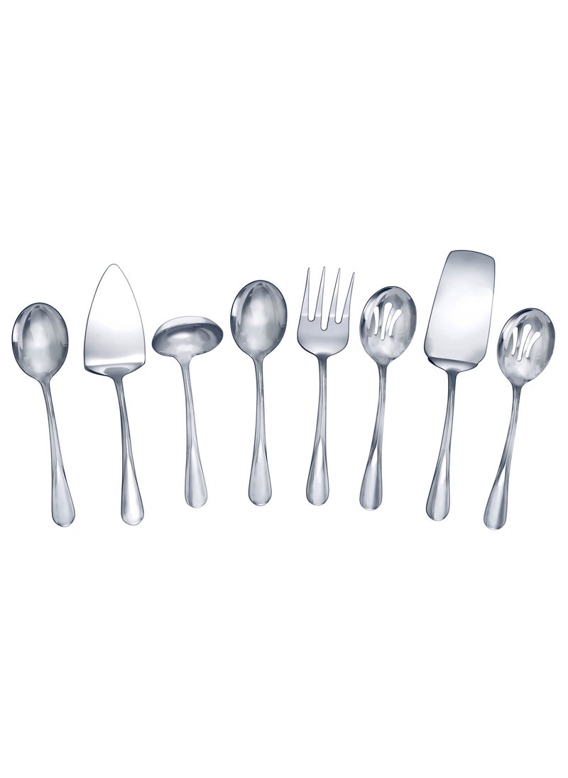 Gourmet Basics by Mikasa Gourmet Basics by Mikasa 5181046 Kaylee 8Piece Stainless Steel Serving Set 