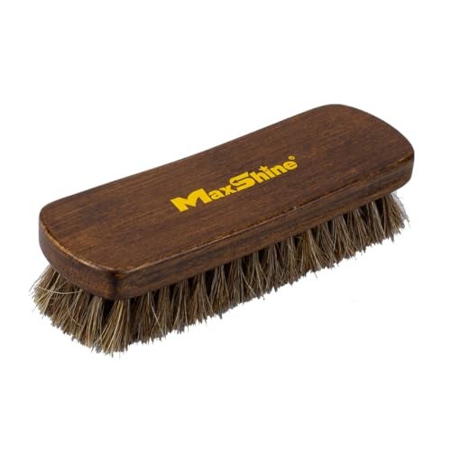 Maxshine Small Universal Horse Hair Brush – 100% Natural Bristles for Leather, Upholstery & Alcantara – Ideal for Car Seats, Carpets, Sofas & More – Premium Detailing Brush - Image 2