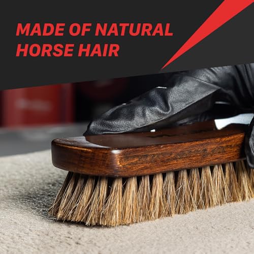 Maxshine Small Universal Horse Hair Brush – 100% Natural Bristles for Leather, Upholstery & Alcantara – Ideal for Car Seats, Carpets, Sofas & More – Premium Detailing Brush - Image 5