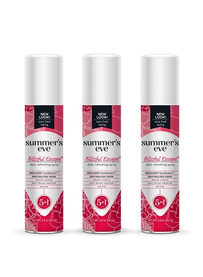 Summer's Eve Blissful Escape Daily Refreshing Feminine Spray, 2 oz, 3 Pack - Image 1