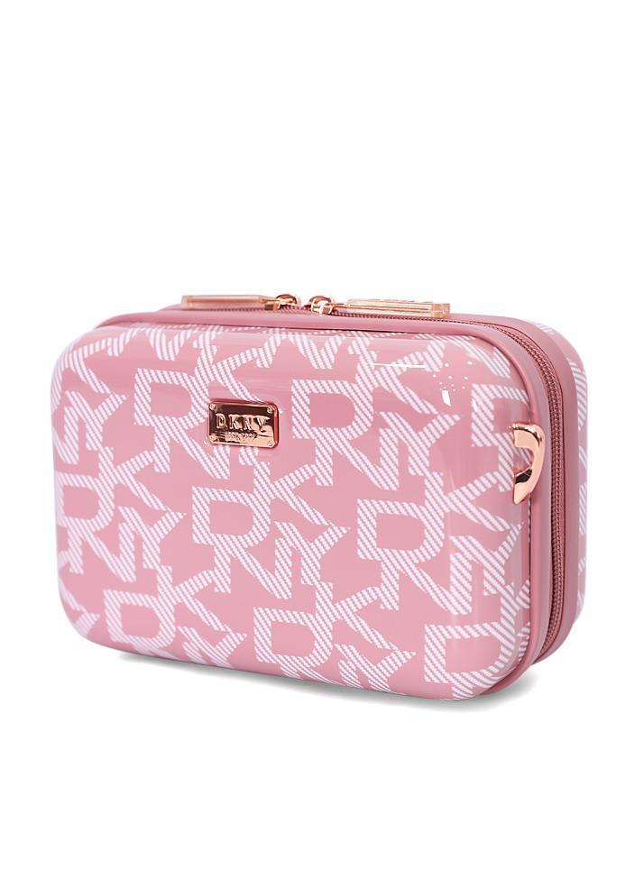 دكني حقيبة مكياج دي كيه إن واي ديكو بتوقيع ديزاين مع إضاءة للسفر، منظم حقائب مستحضرات تجميل احترافي مع فواصل قابلة للتعديل، صندوق تخزين مكياج محمول مقاوم للماء وملحقاته - Image 1