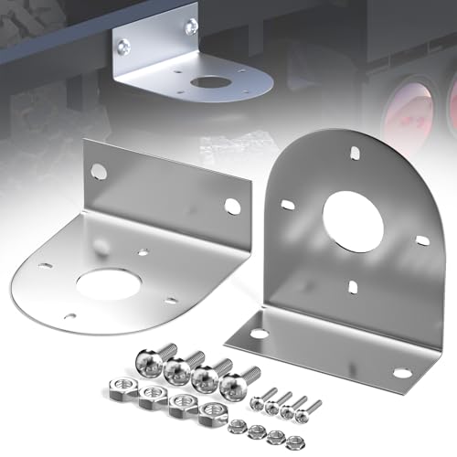 BJZ Watermelon LED Light Brackets, 304 Stainless Steel Mounting Brackets with Pre-Drilled Holes, Universal Watermelon Light L-Shape Holder for Car Truck Underglow Side Tail Roof Auxiliary Lights, 2Pcs - Image 1