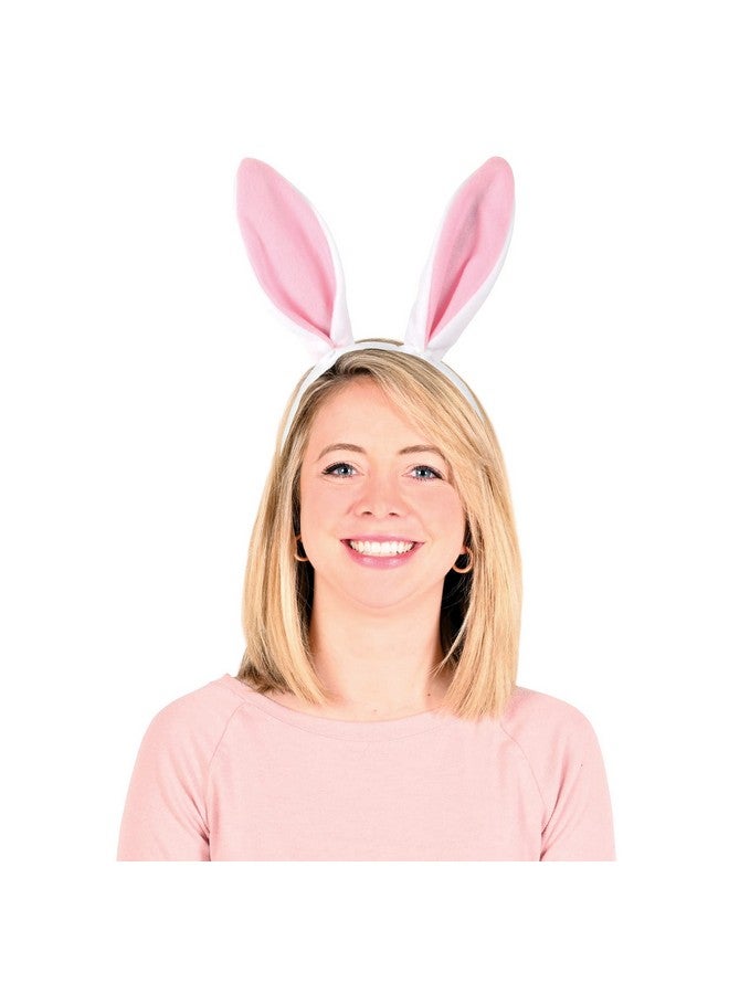 Beistle Soft-Touch Bunny Ears (white & pink) Party Accessory (1 count) (1/Pkg)  - Image 2
