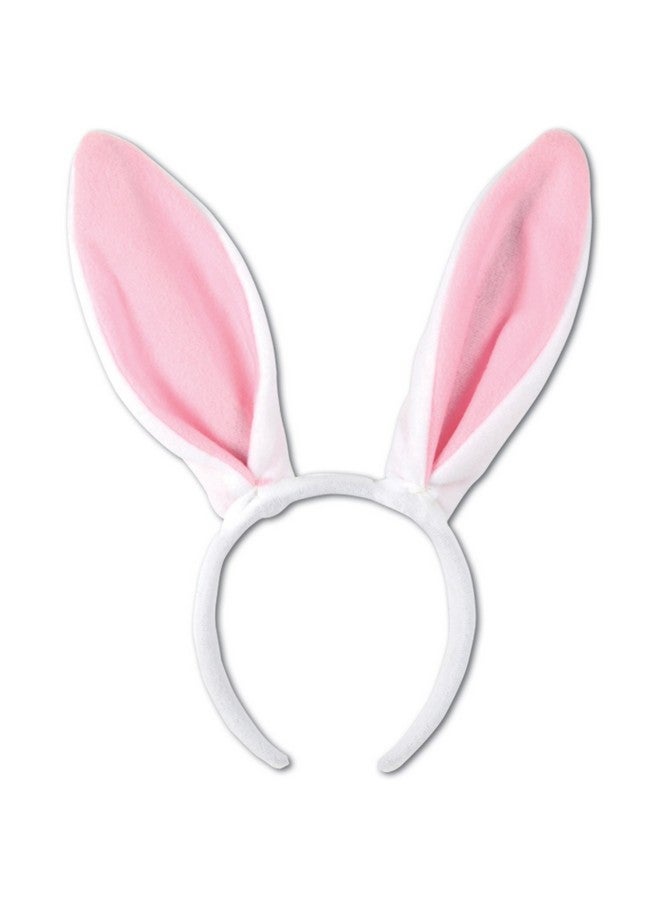Beistle Soft-Touch Bunny Ears (white & pink) Party Accessory (1 count) (1/Pkg)  - Image 1