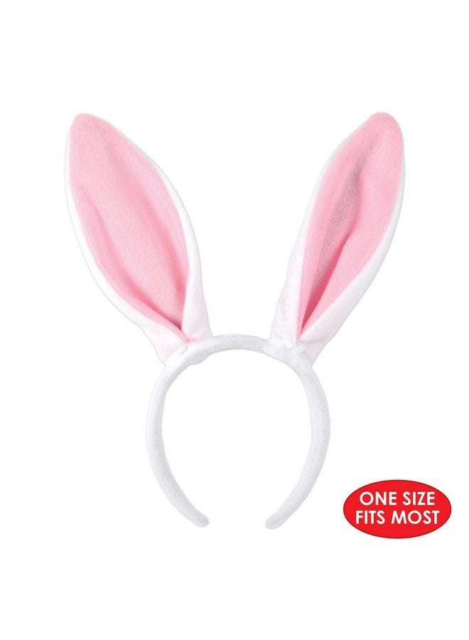 Beistle Soft-Touch Bunny Ears (white & pink) Party Accessory (1 count) (1/Pkg)  - Image 3